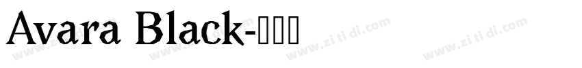 Avara Black字体转换